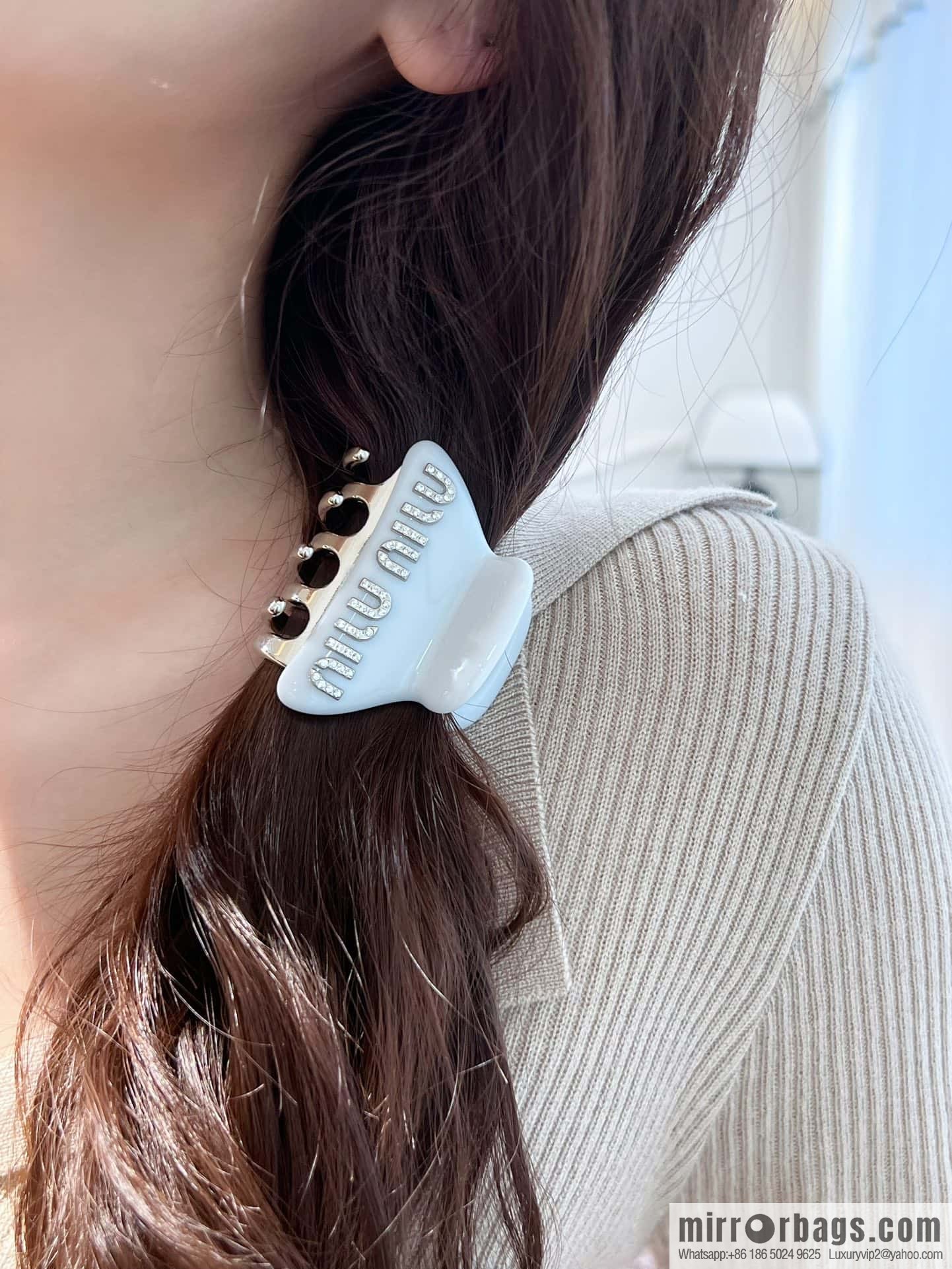 MIU MIU Miu Full Drill Hairpin Hair Grab