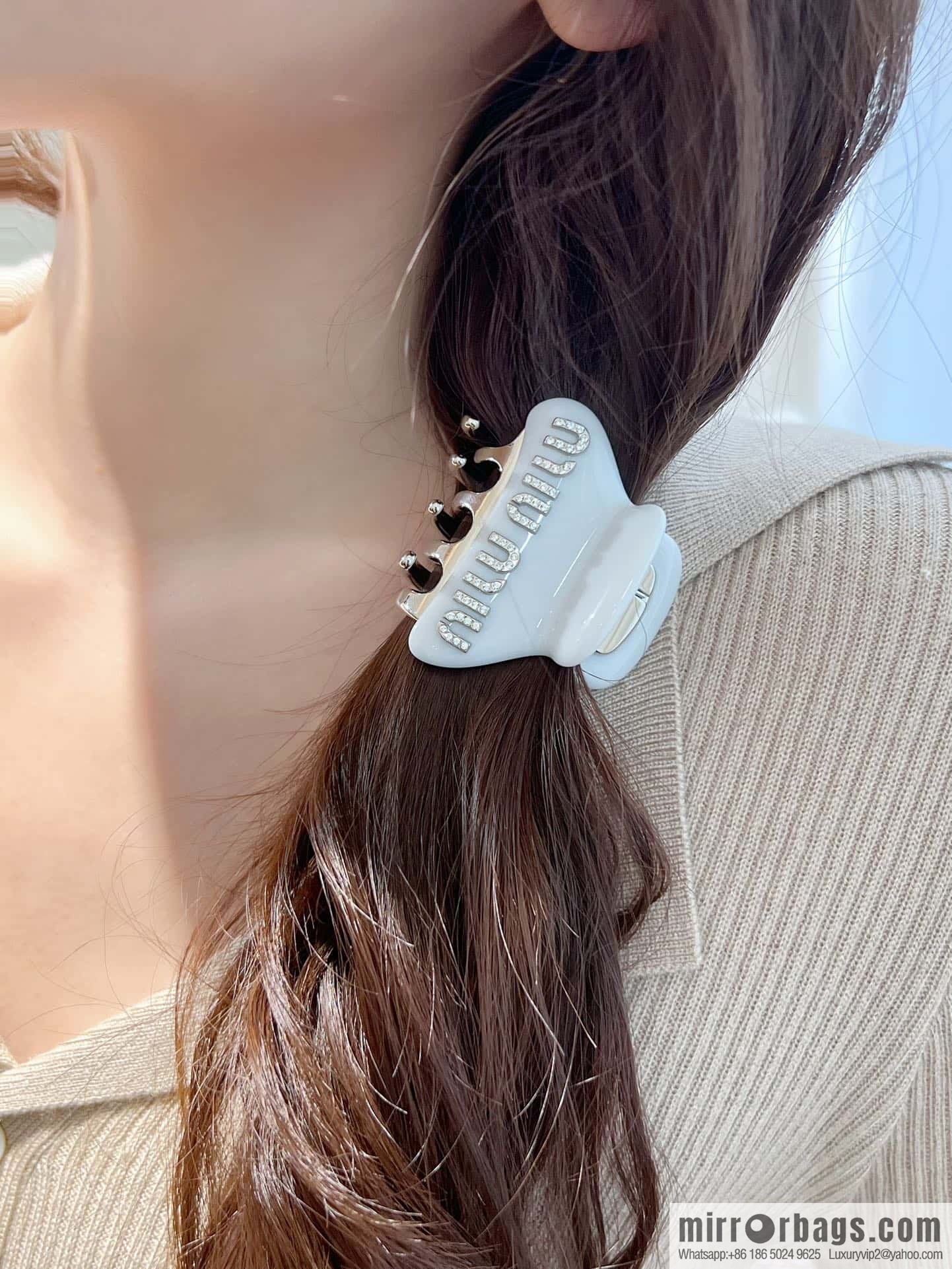 MIU MIU Miu Full Drill Hairpin Hair Grab