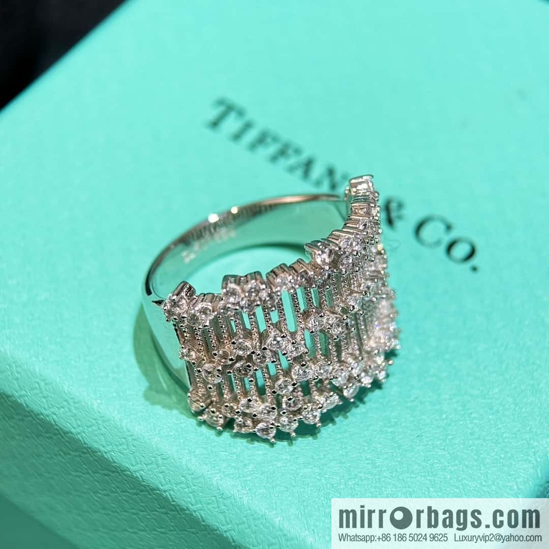 New ☑️ TIFFANY & Co. Full Diamond String Ring