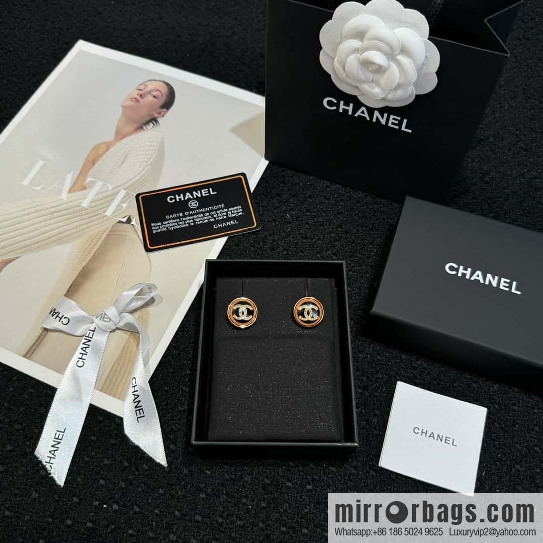 ❗️New ❗️ ☀️ new ☑️ Chanel double c round stud earrings ☀️