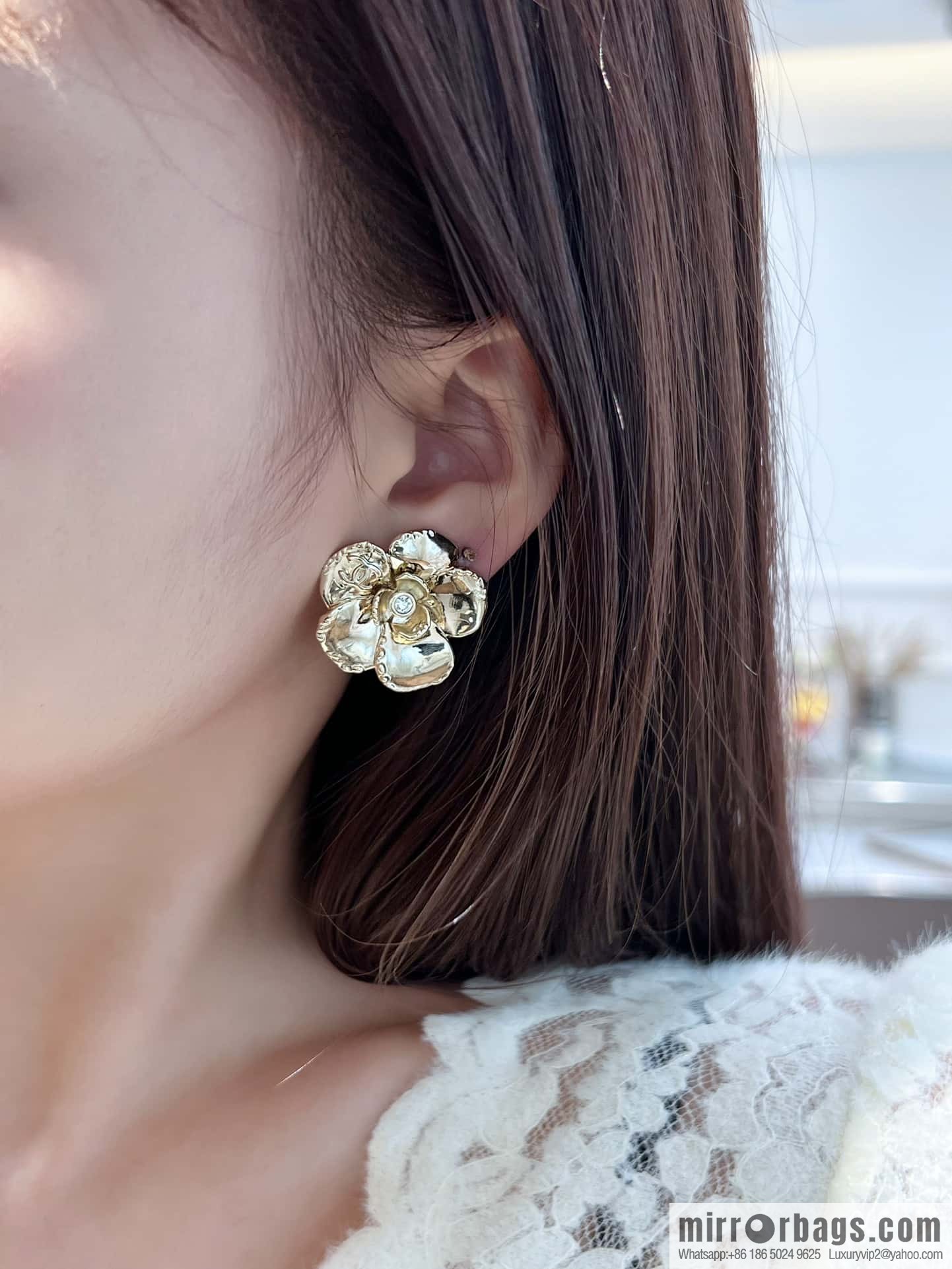 ❗️New ❗️ ☀️ new ☑️ Chanel double c round stud earrings ☀️