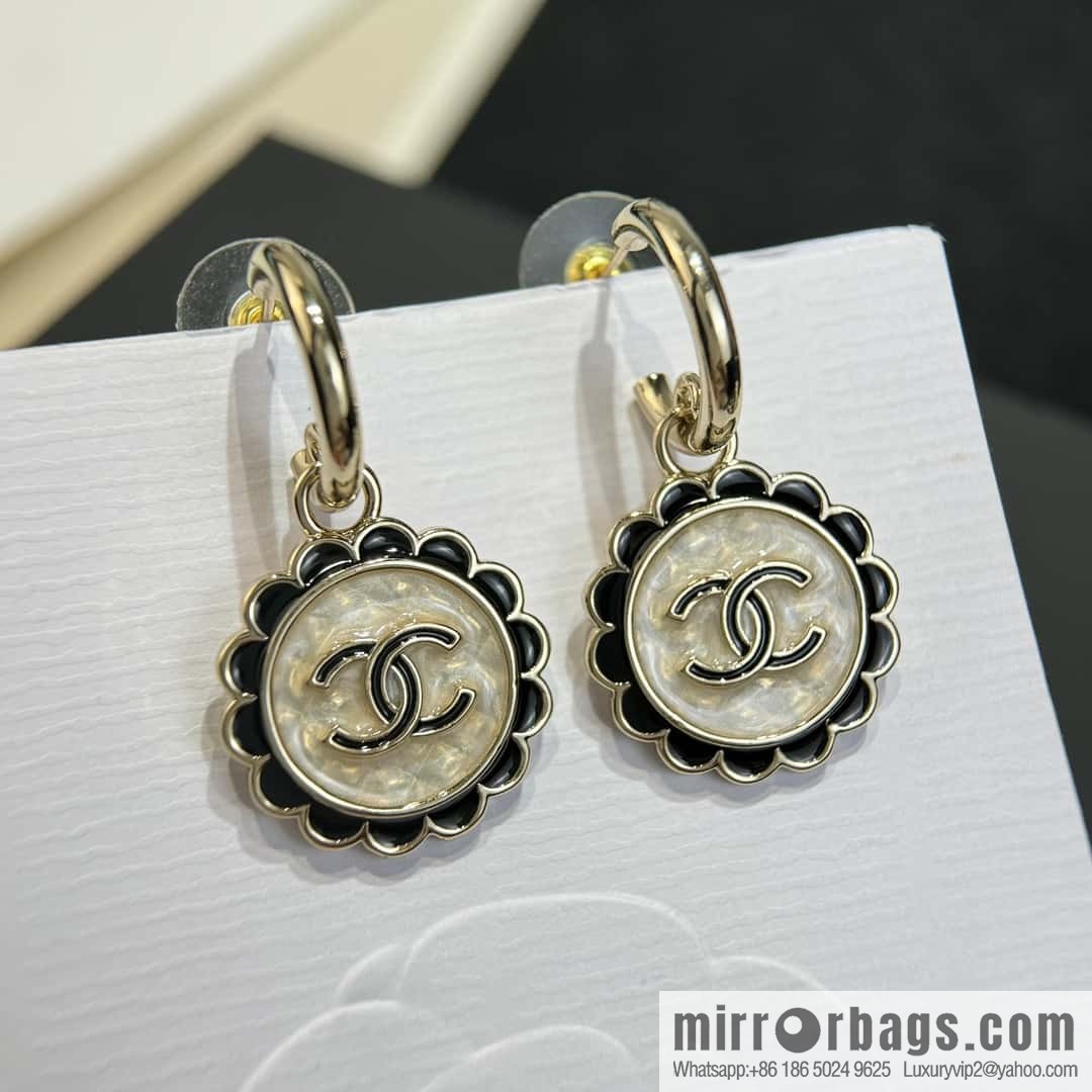 ❗️New ❗️ ☀️ new ☑️ chanel c2 double c round stud earrings ☀️