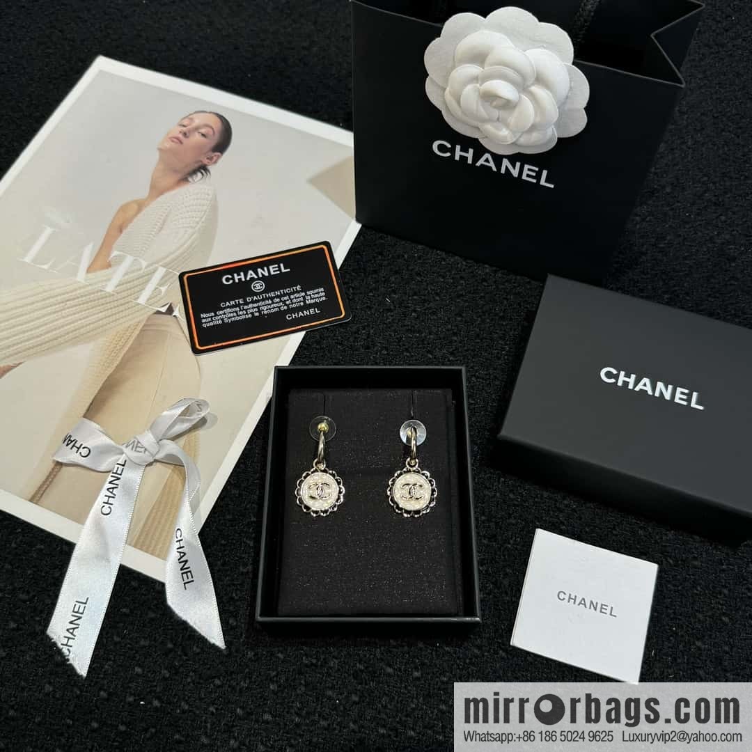 ❗️New ❗️ ☀️ new ☑️ chanel c2 double c round stud earrings ☀️