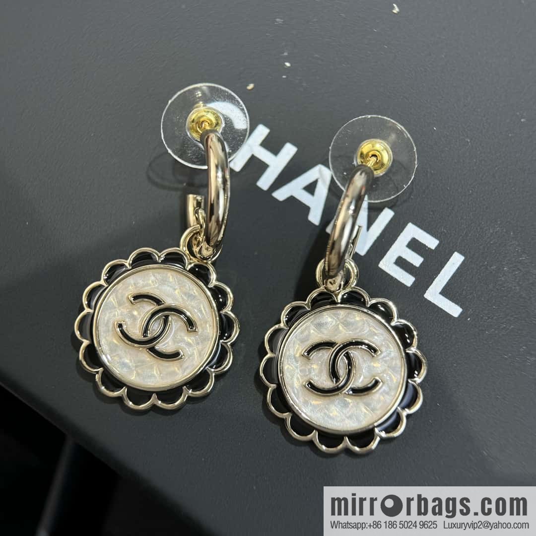 ❗️New ❗️ ☀️ new ☑️ chanel c2 double c round stud earrings ☀️