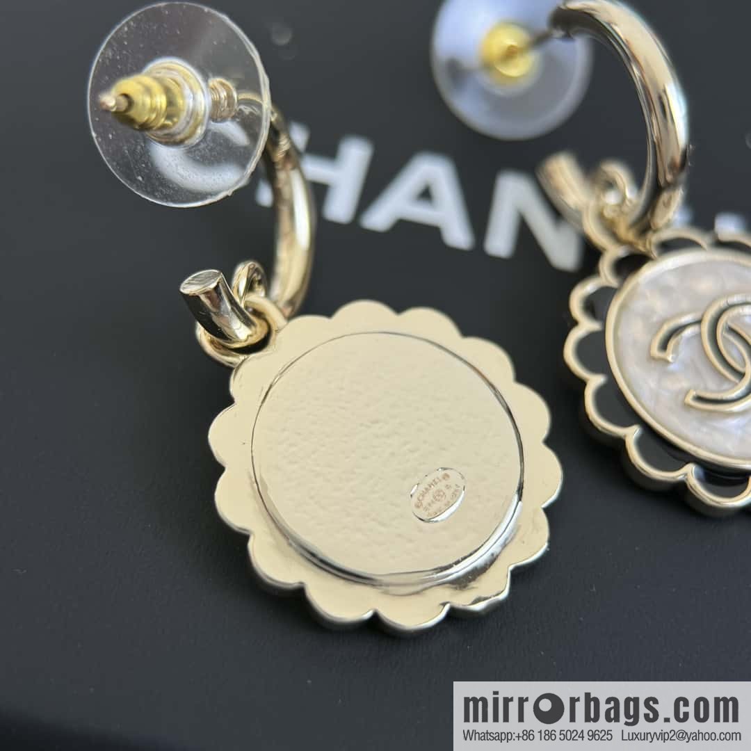 ❗️New ❗️ ☀️ new ☑️ chanel c2 double c round stud earrings ☀️