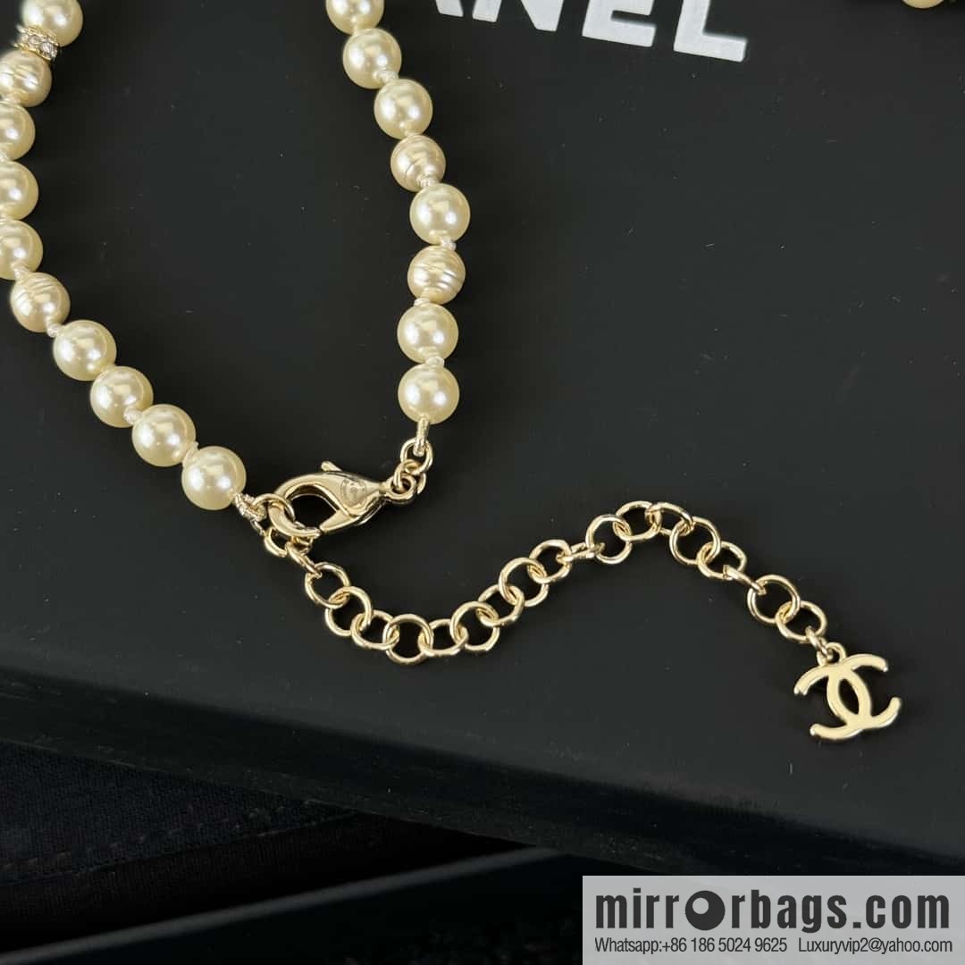☀️New ☑️ Chanel peach heart love pearl necklace