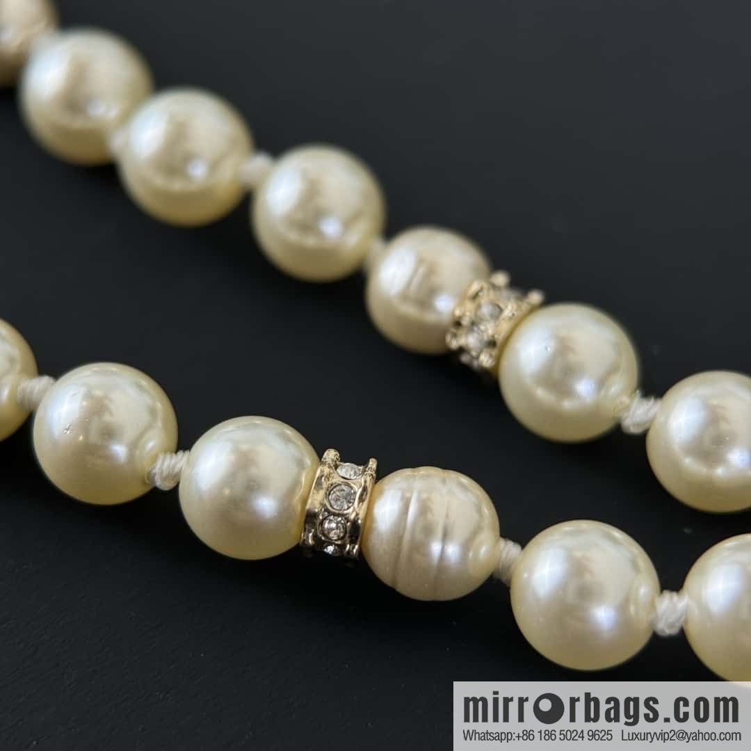 ☀️New ☑️ Chanel peach heart love pearl necklace