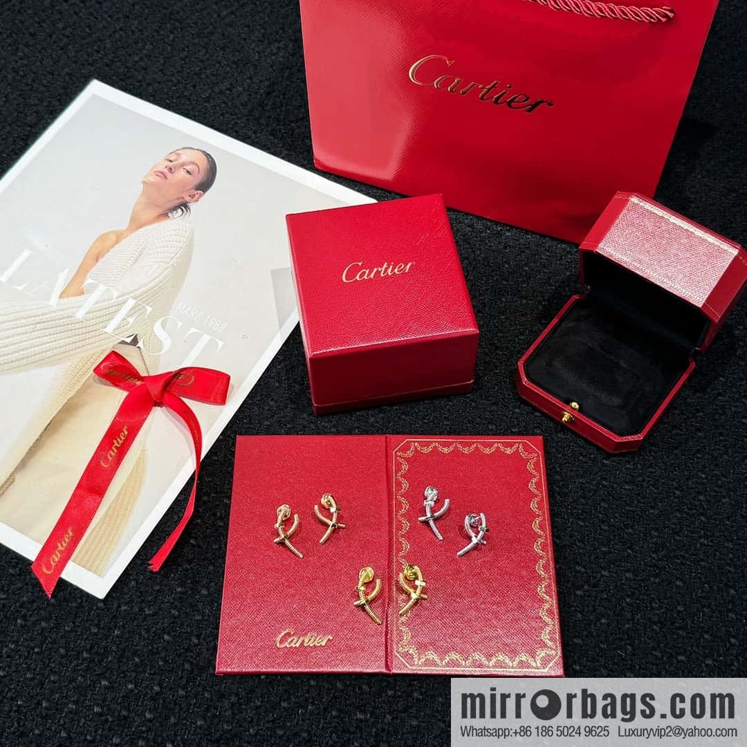 ❗New ❗ ☀️ ☀ Cartier Cartier Cross Screw Nut Earrings ☀