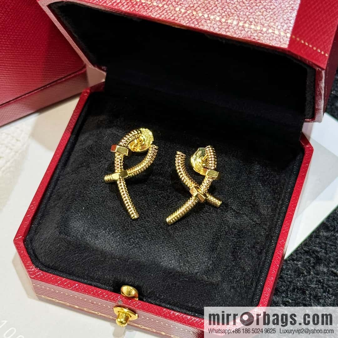 ❗New ❗ ☀️ ☀ Cartier Cartier Cross Screw Nut Earrings ☀