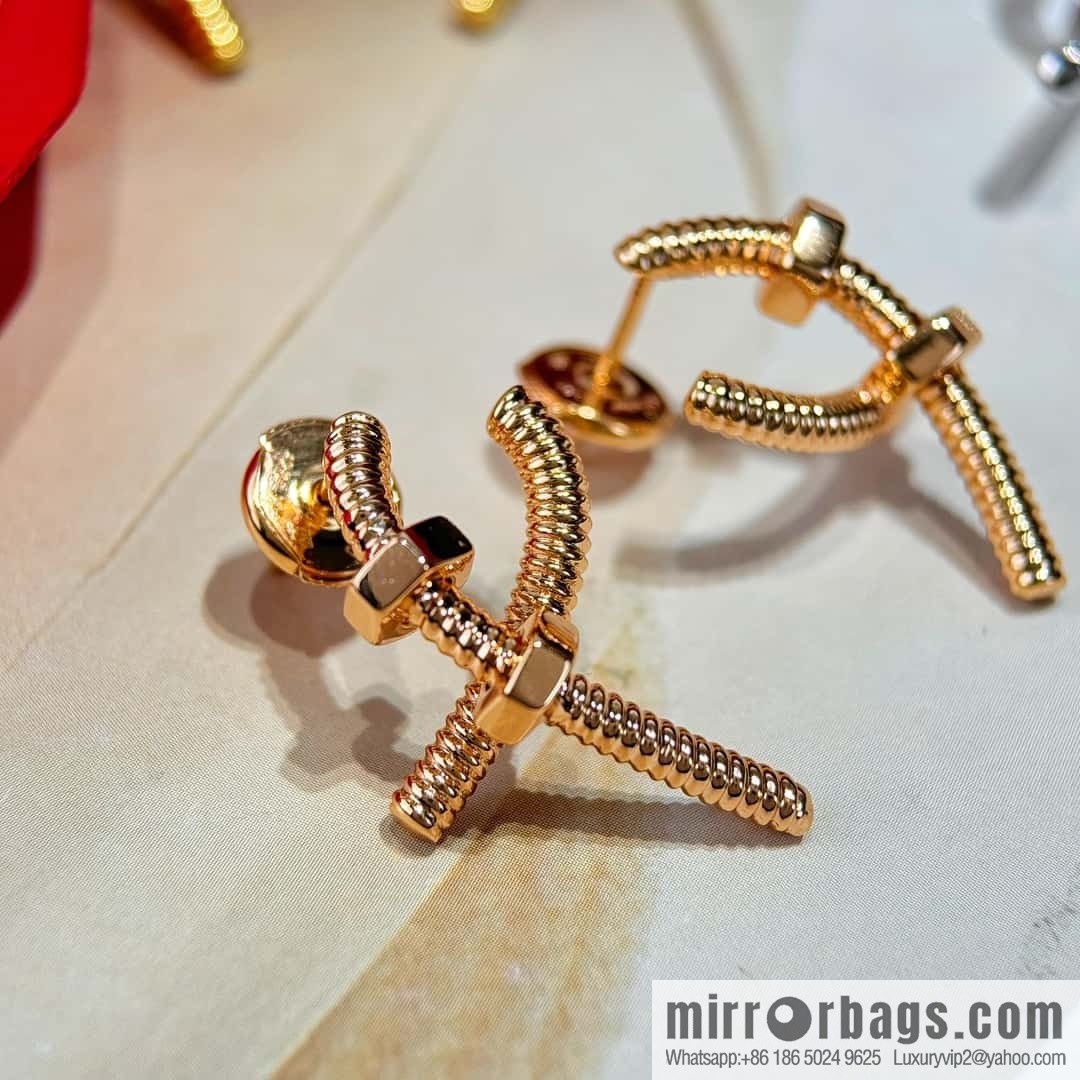 ❗New ❗ ☀️ ☀ Cartier Cartier Cross Screw Nut Earrings ☀