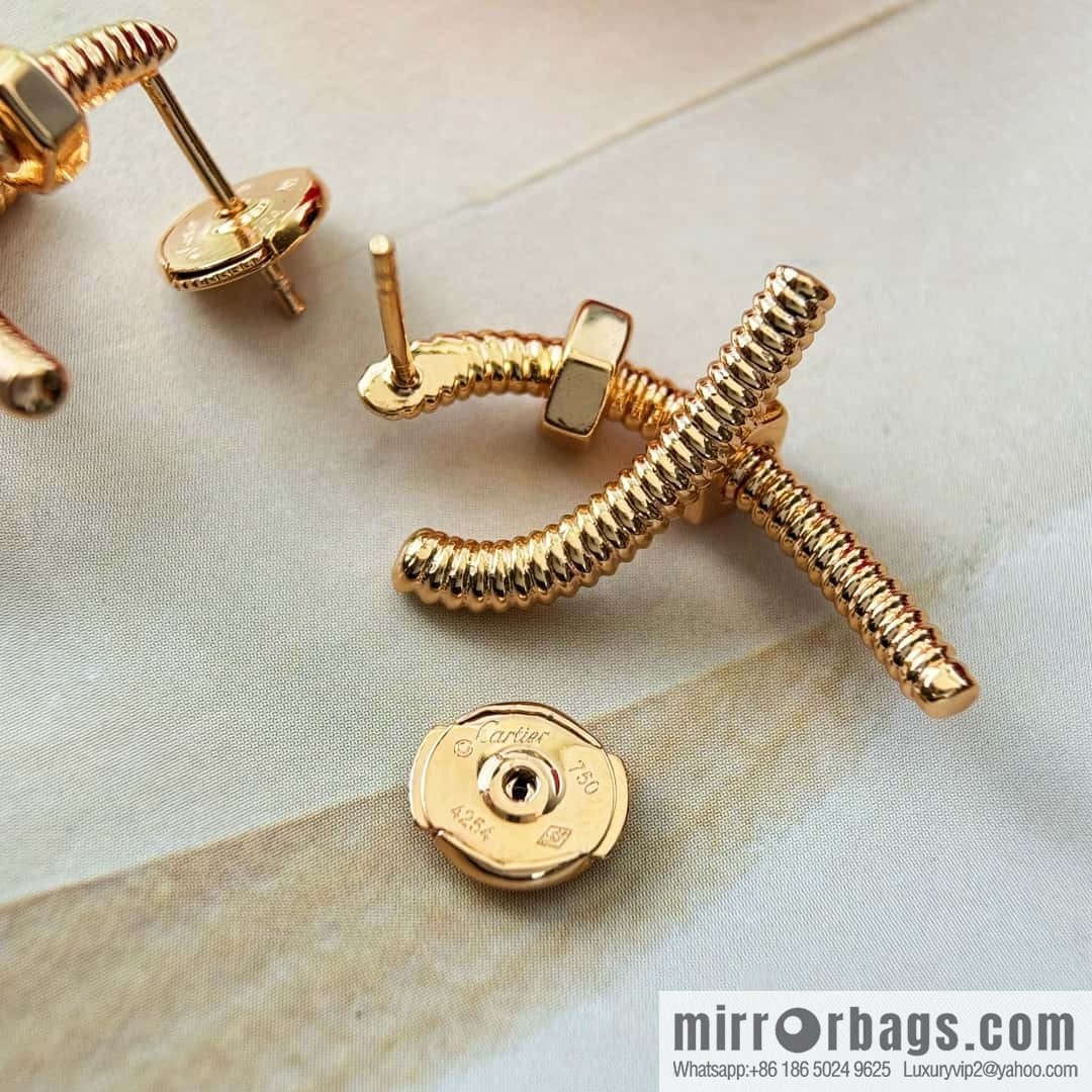 ❗New ❗ ☀️ ☀ Cartier Cartier Cross Screw Nut Earrings ☀