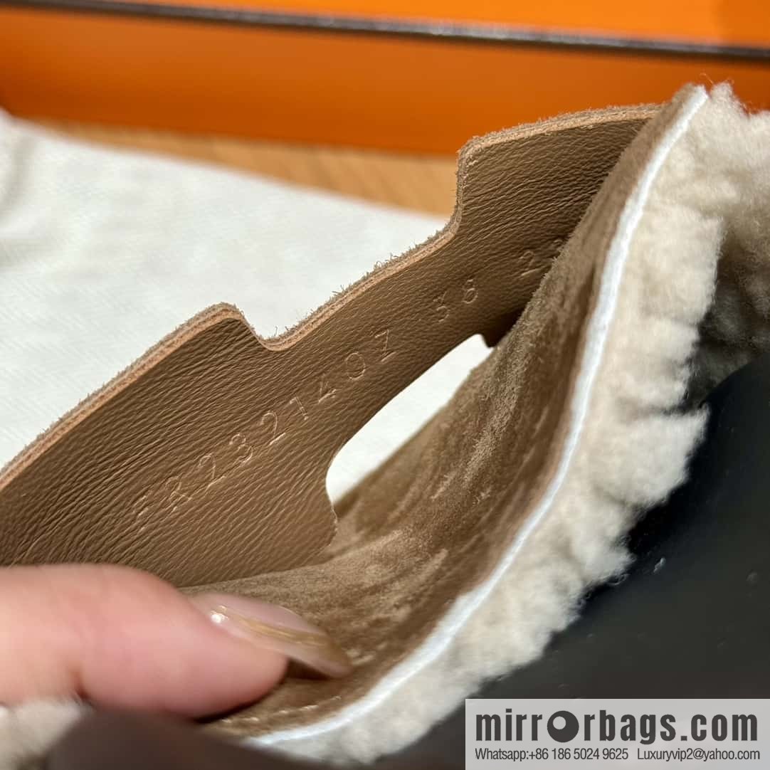 HERMES 190 Go Müller, frosted brown/Brun fume suede calf leather/Suede calf leather