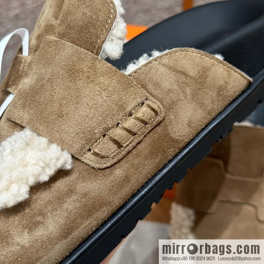 HERMES 190 Go Müller, frosted brown/Brun fume suede calf leather/Suede calf leather
