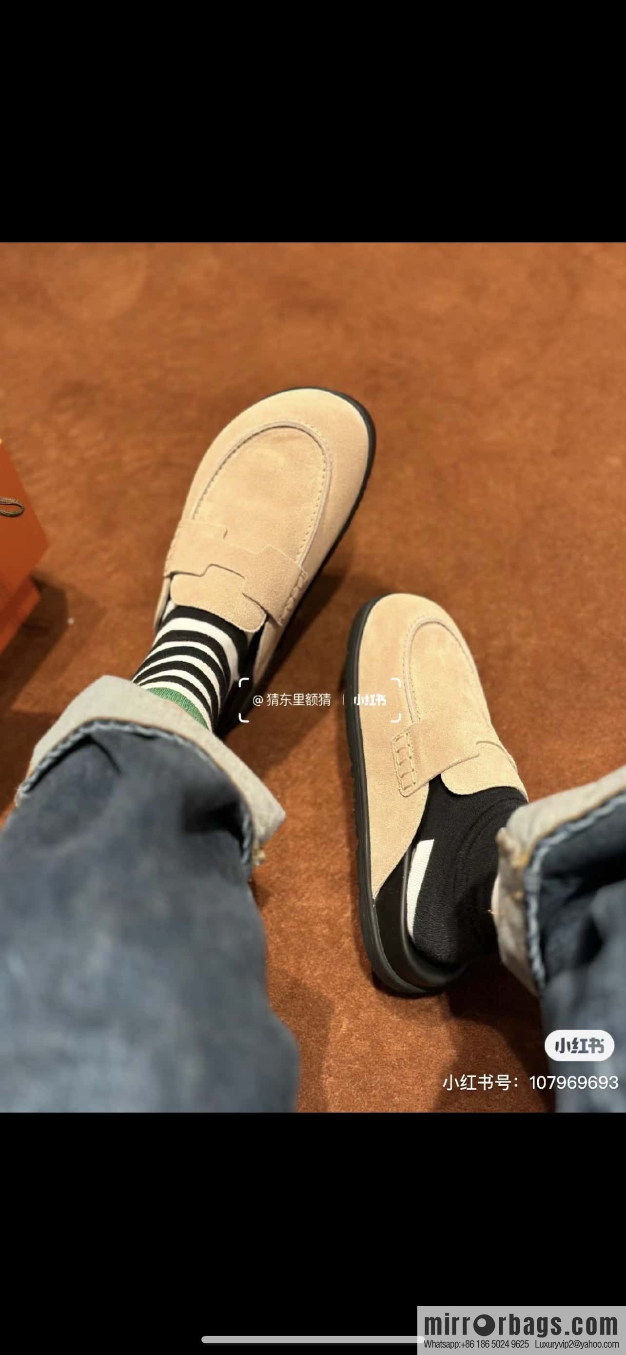 HERMES 190 Go Mueller shoes, sandy beige/Beige Sable suede calf leather/Suede calf leather