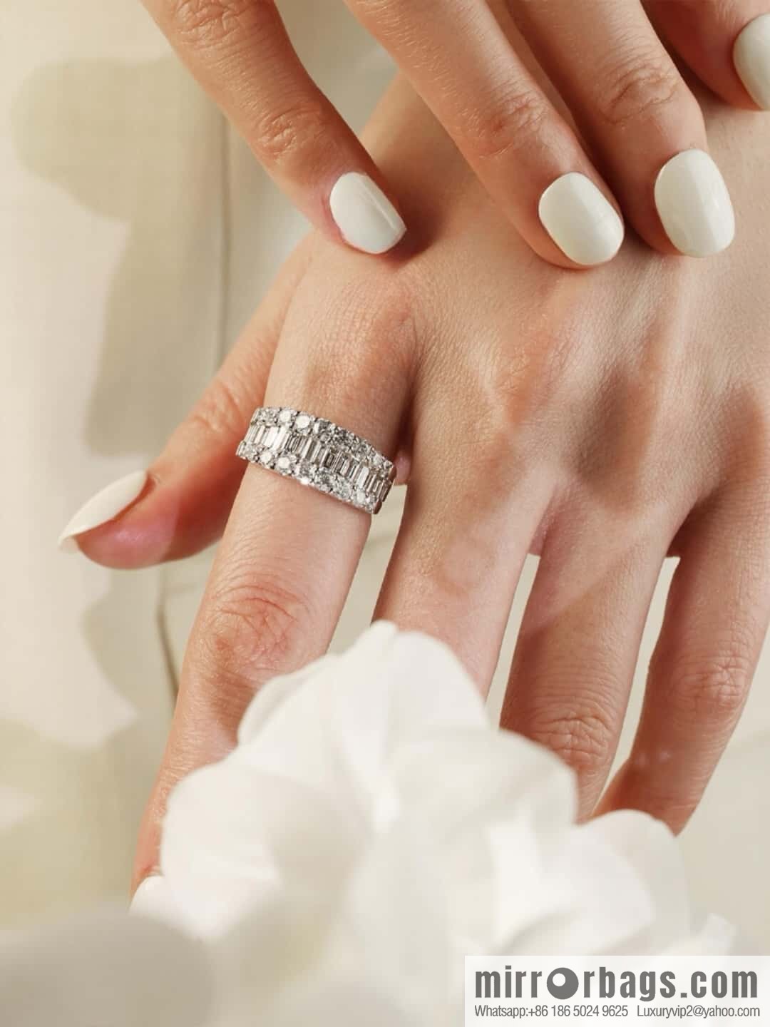 ❗️New ❗️ New ☑️ TIFFANY & Co. Half Full Diamond Square Diamond Ring