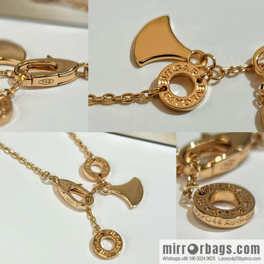 ❗️🎁 ☀️ Original ☀ BVLGARI DIVAS'DREAM Pink Diamond White Fritillary Fan Necklace  ☀️