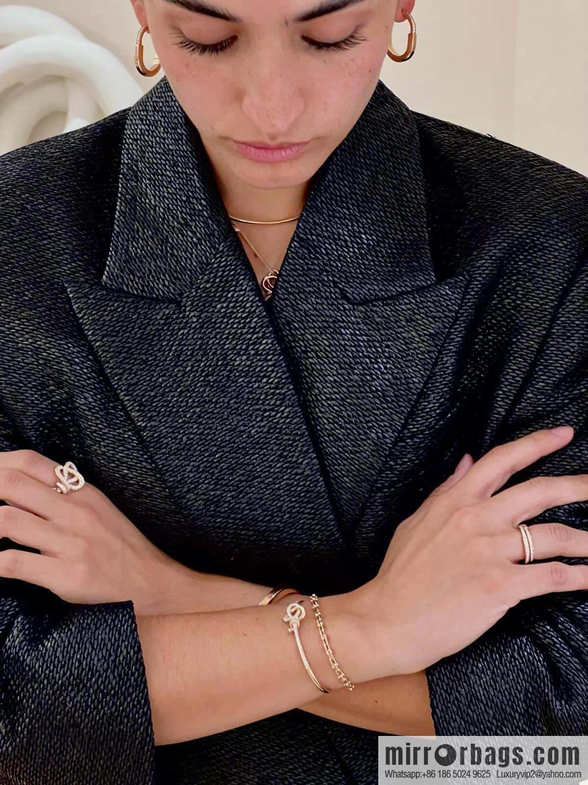 ❗️New ❗️ New ☑️ TIFFANY & Co. Woven Full Diamond Key Bracelet