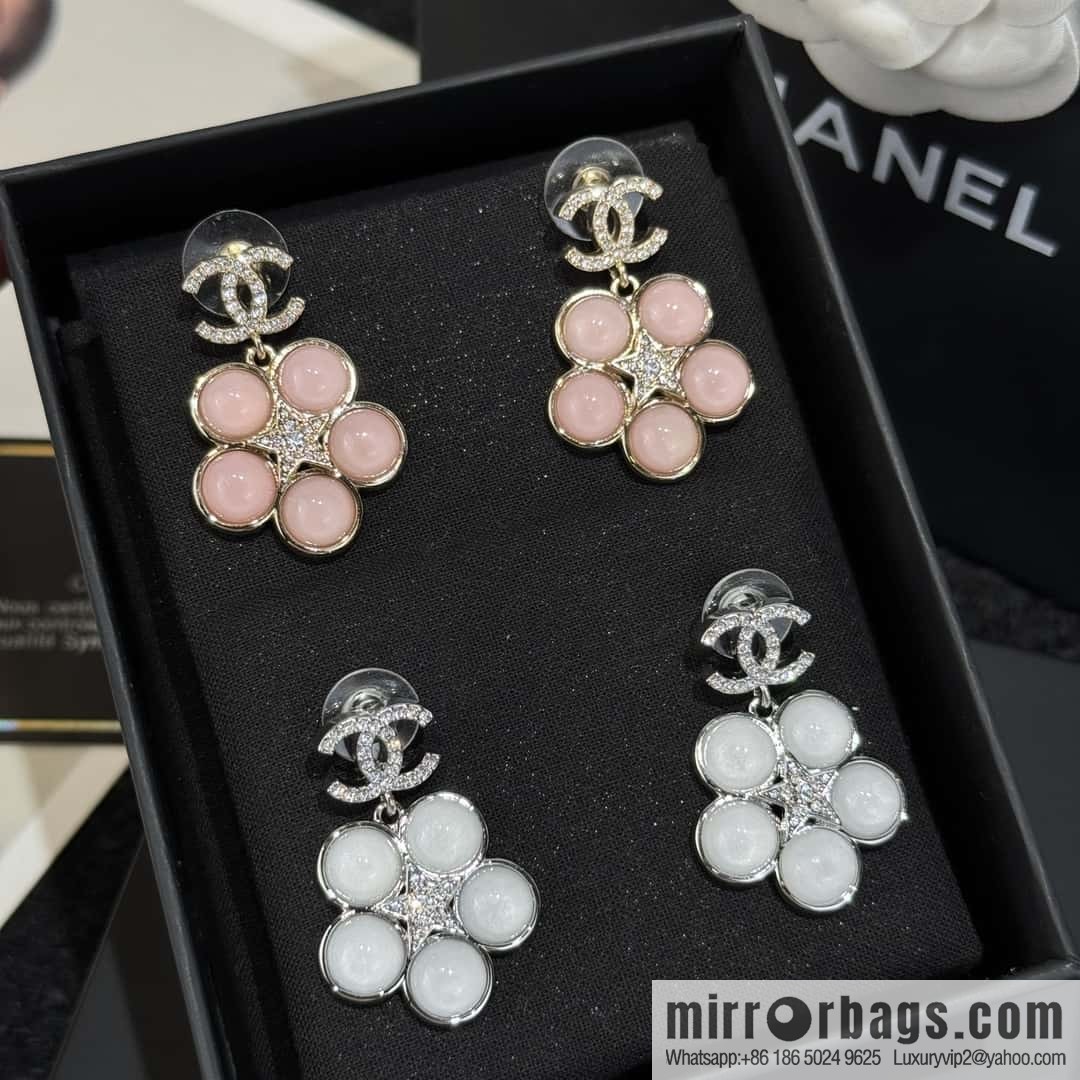 ❗️New ❗️☀️ new ☑️ chanel c2 double c snowflake stud earrings ☀️