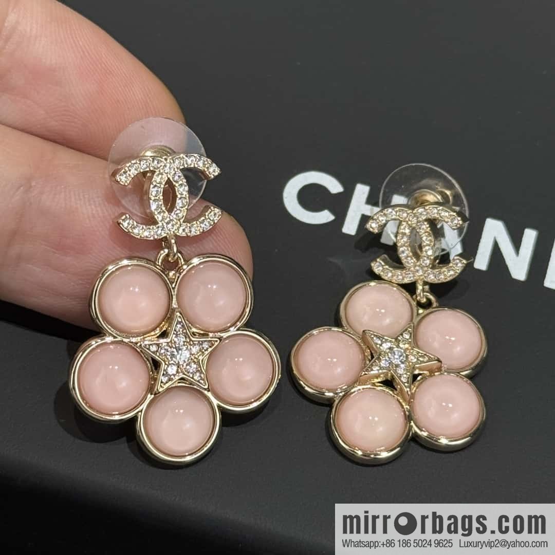 ❗️New ❗️☀️ new ☑️ chanel c2 double c snowflake stud earrings ☀️