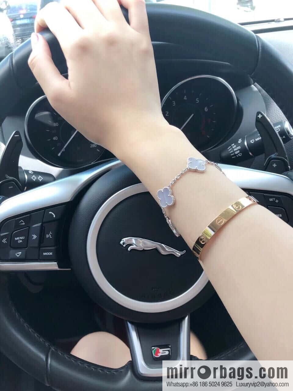❗️CNC Version ❗️ ☀️ Van Cleef & Arpels Diamond Purple Chalcedony Clover Five Flowers Bracelet ☀