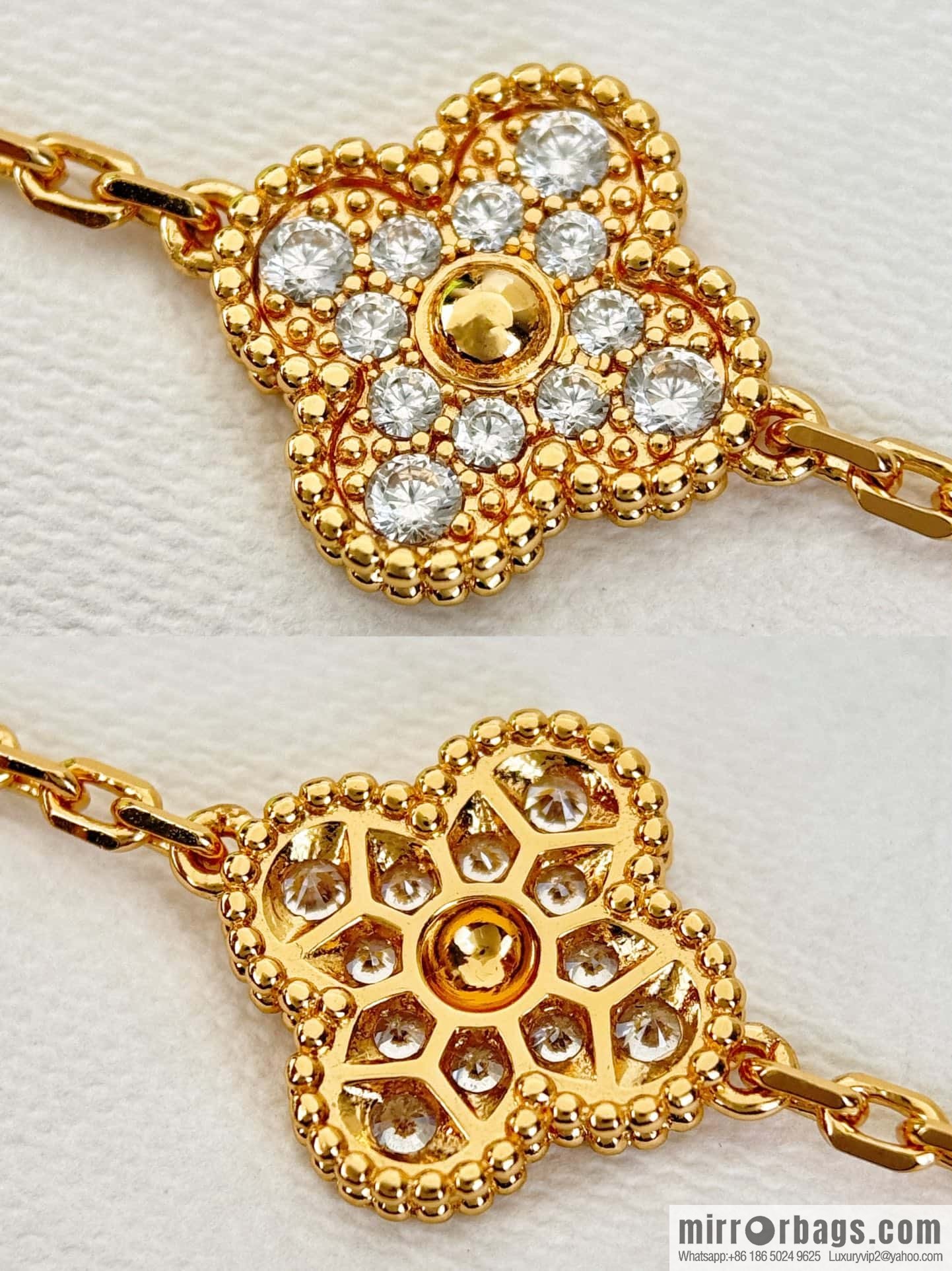 ❗️CNC version ❗️ ☀️ Van Cleef & Arpels diamond black agate four-leaf clover five-flower bracelet ☀