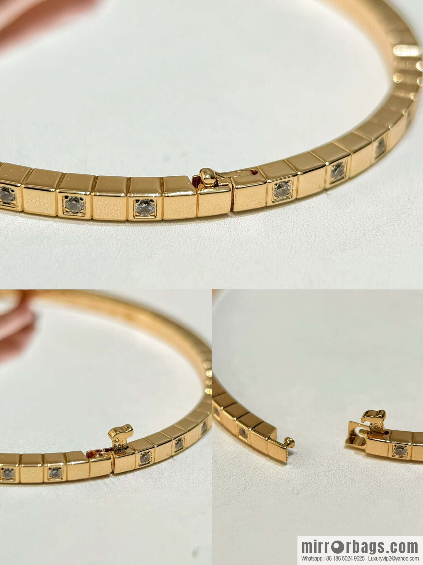 ❗️New ❗️ full diamond, Chopard ICE CUBE series small square bracelet