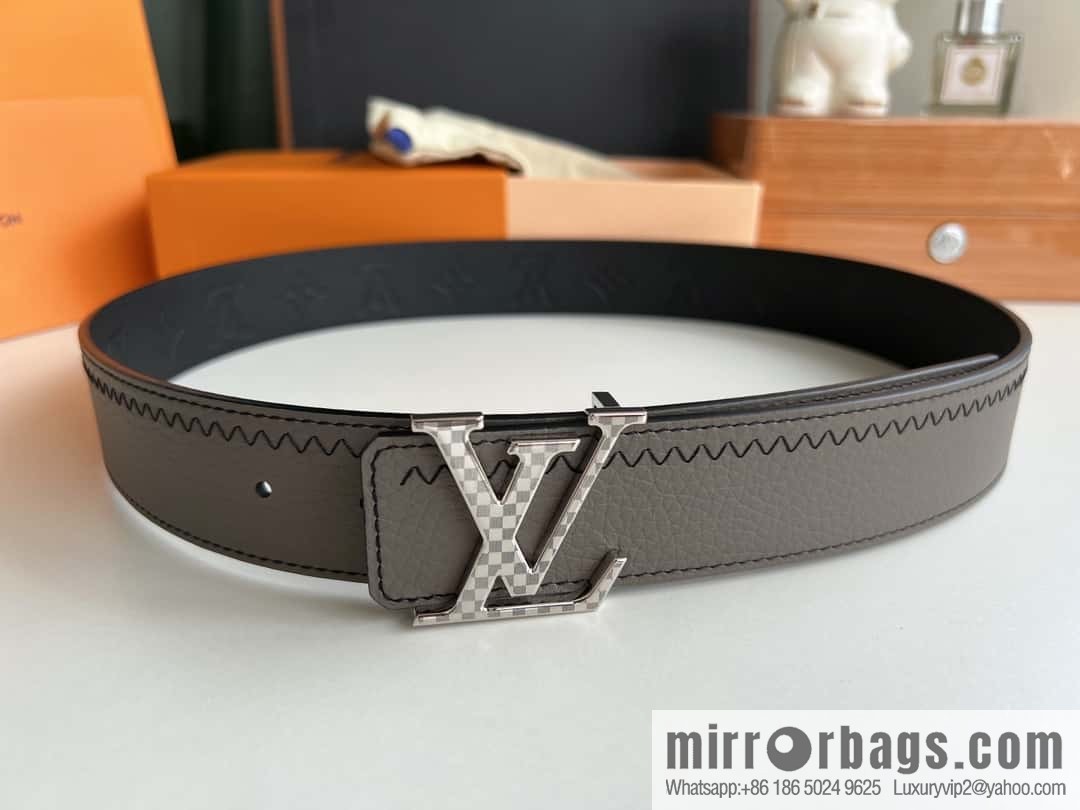 LV/Louis Vuitton Monogram lnitiales Color. Blocks Double Sided Belt 40mm