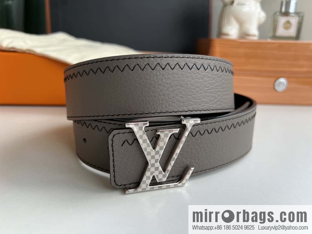 LV/Louis Vuitton Monogram lnitiales Color. Blocks Double Sided Belt 40mm
