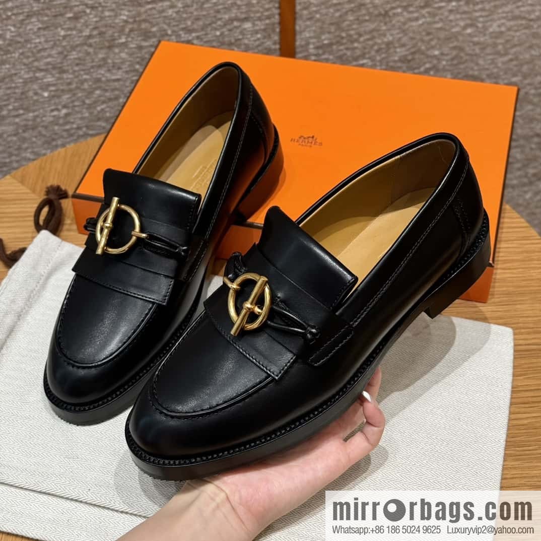 HERMES 108 lmpact loafer-loafers, black/Noir calfskin/calfskin
