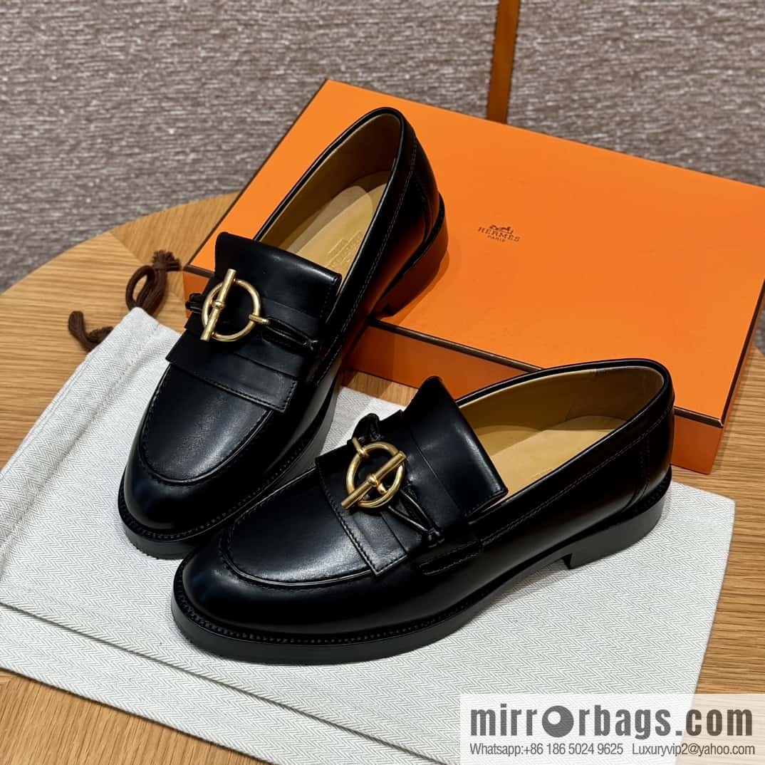 HERMES 108 lmpact loafer-loafers, black/Noir calfskin/calfskin