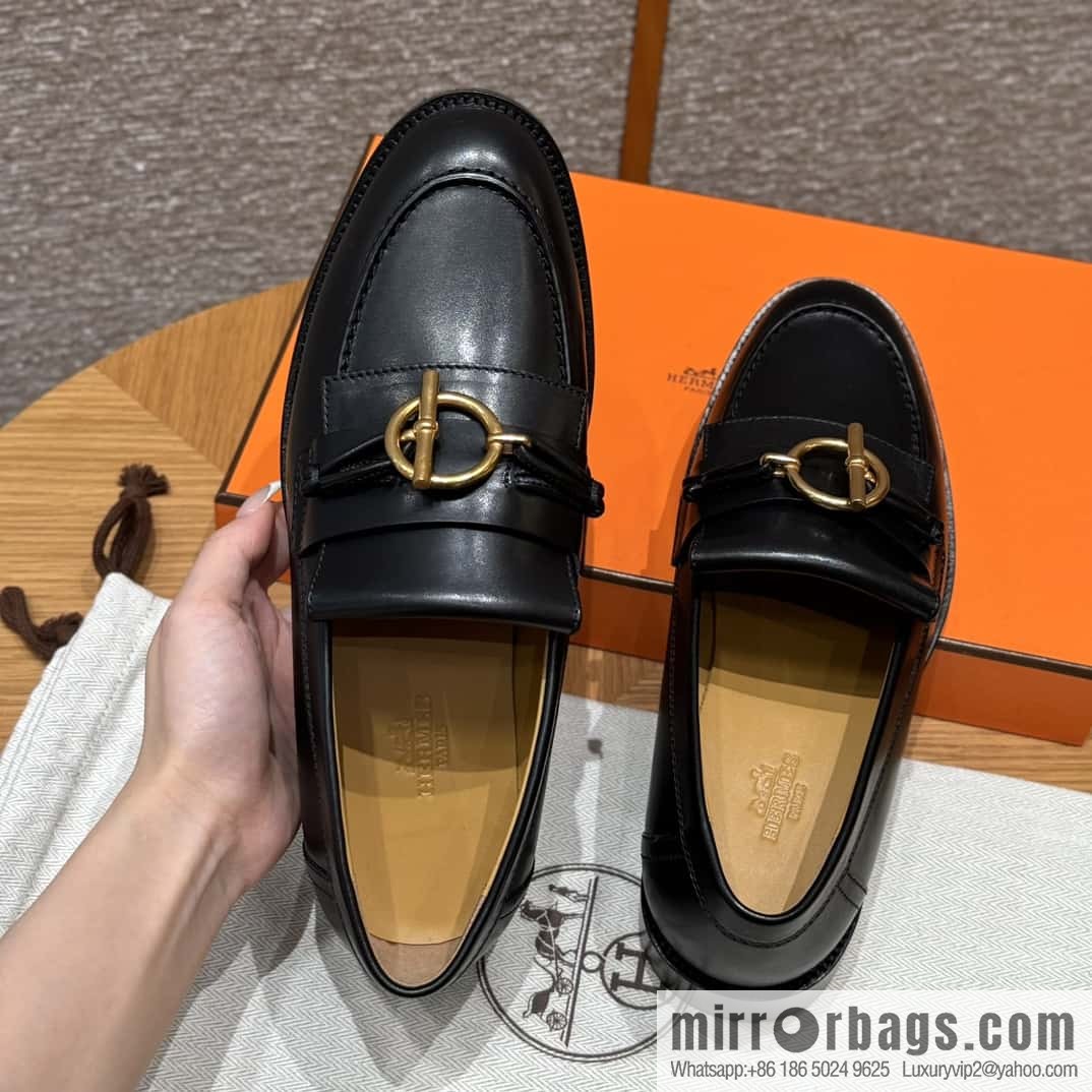 HERMES 108 lmpact loafer-loafers, black/Noir calfskin/calfskin