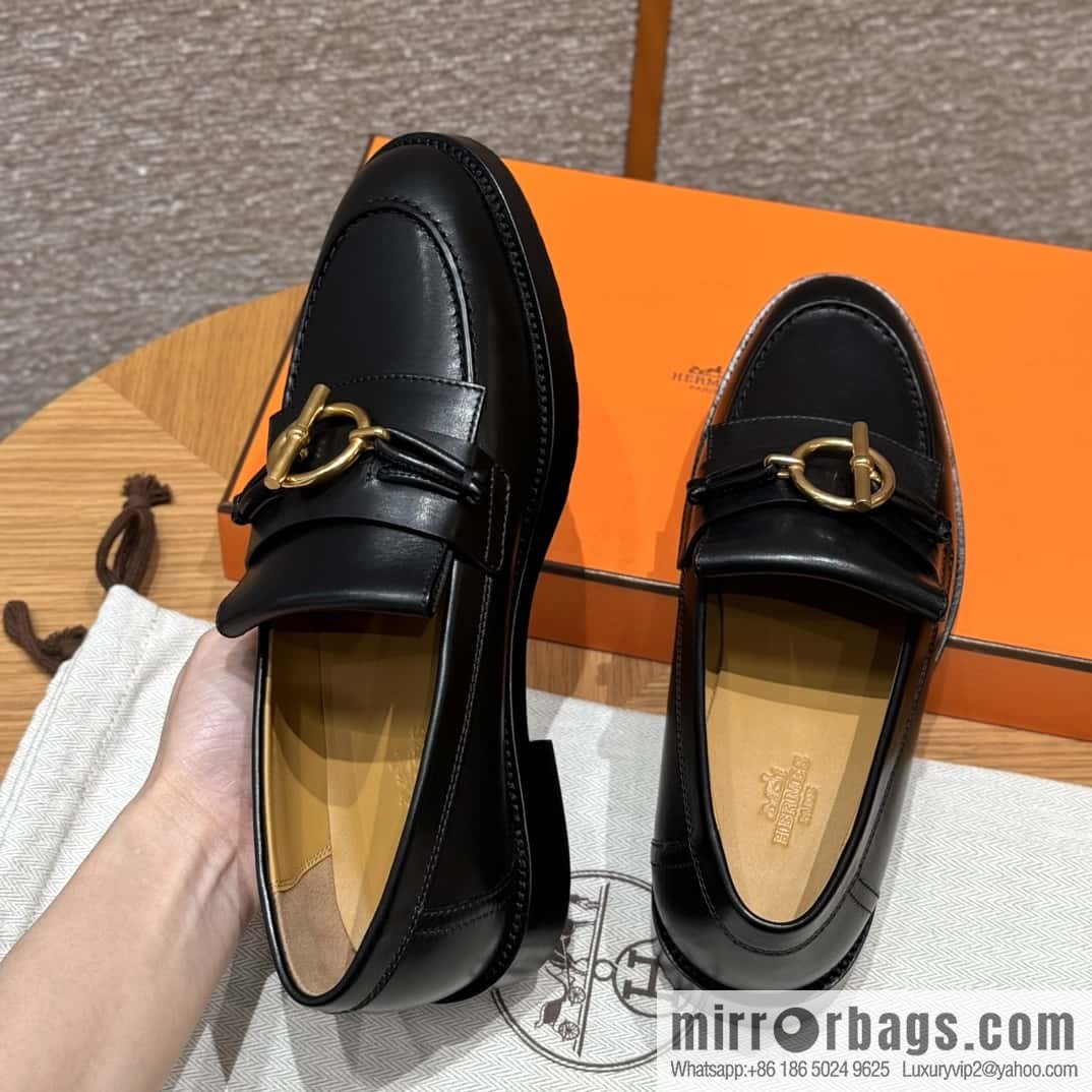 HERMES 108 lmpact loafer-loafers, black/Noir calfskin/calfskin