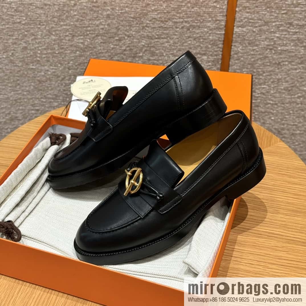HERMES 108 lmpact loafer-loafers, black/Noir calfskin/calfskin