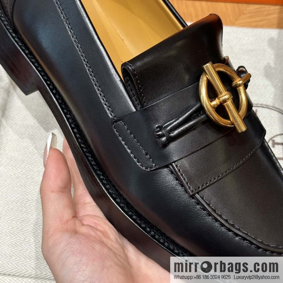 HERMES 108 lmpact loafer-loafers, black/Noir calfskin/calfskin