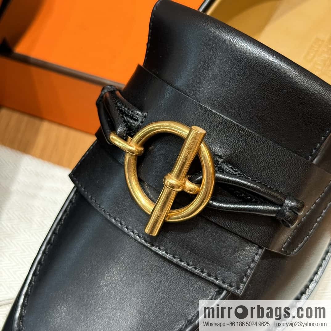 HERMES 108 lmpact loafer-loafers, black/Noir calfskin/calfskin