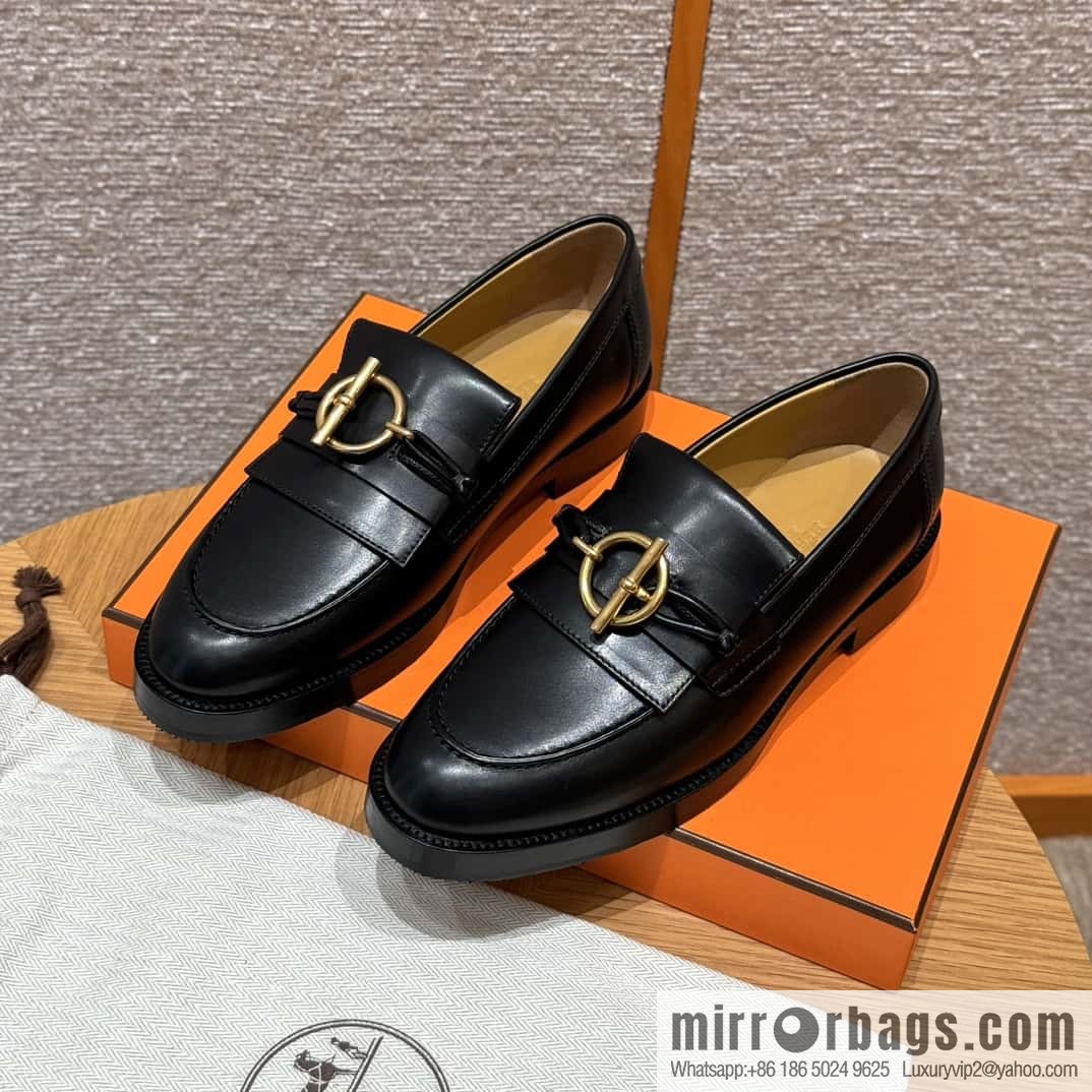 HERMES 108 lmpact loafer-loafers, black/Noir calfskin/calfskin