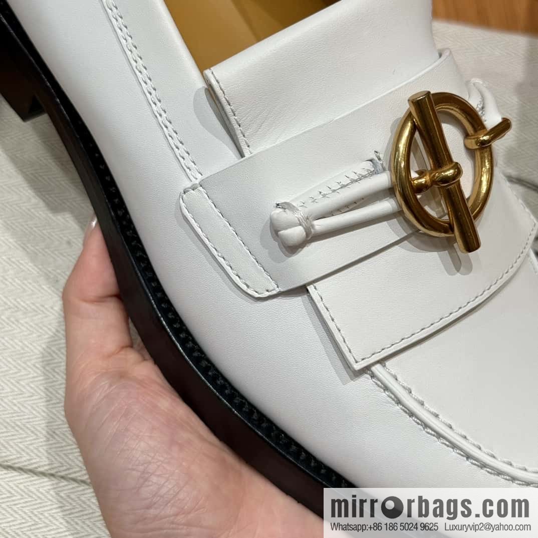 HERMES 108 lmpact loafer-loafers, white/Blanc calfskin/calfskin
