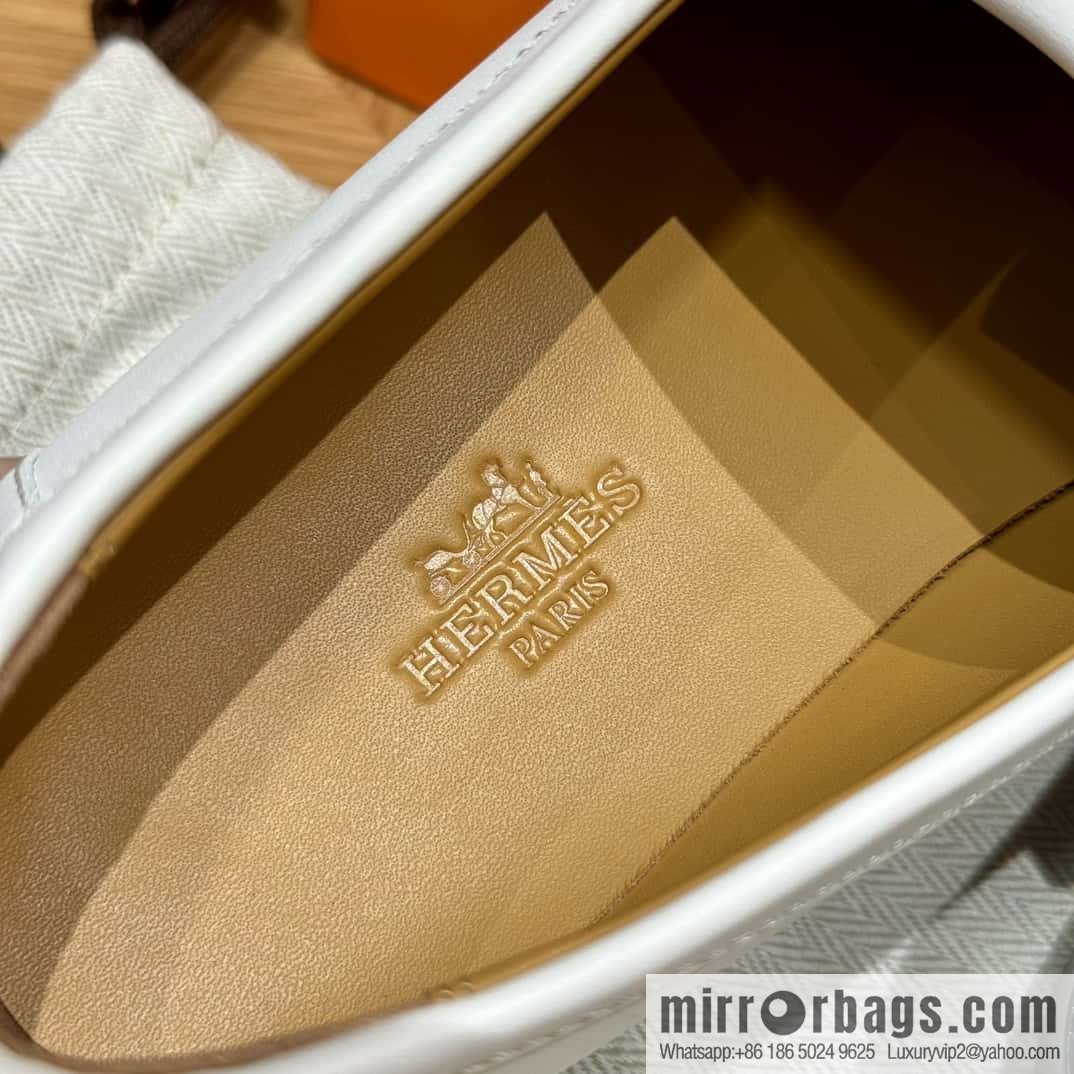 HERMES 108 lmpact loafer-loafers, white/Blanc calfskin/calfskin