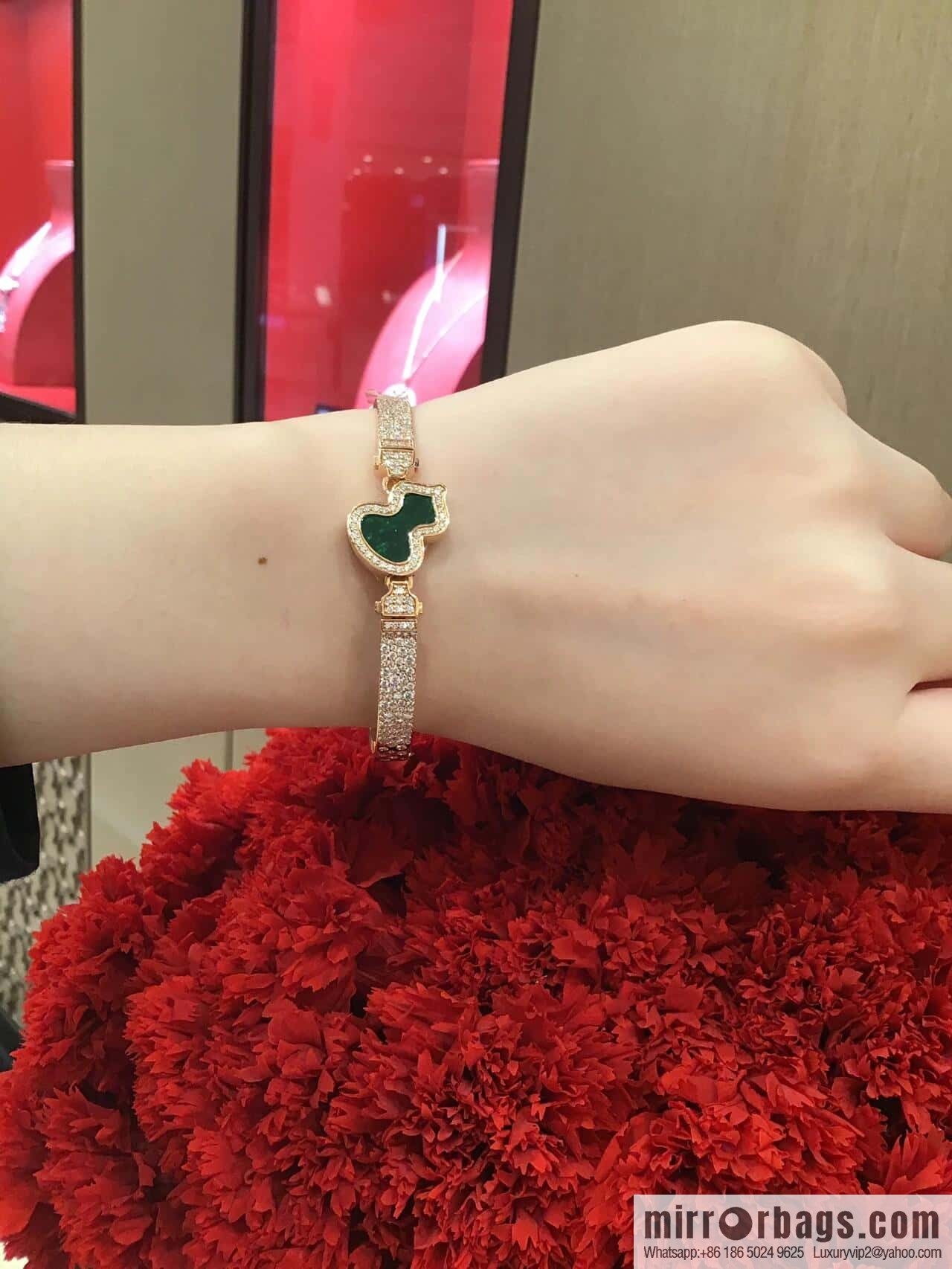 ❗️New ❗️ ☀️ Qeelin Kirin Petite Wulu agate malachite white fritillary gourd bracelet bracelet ☀️