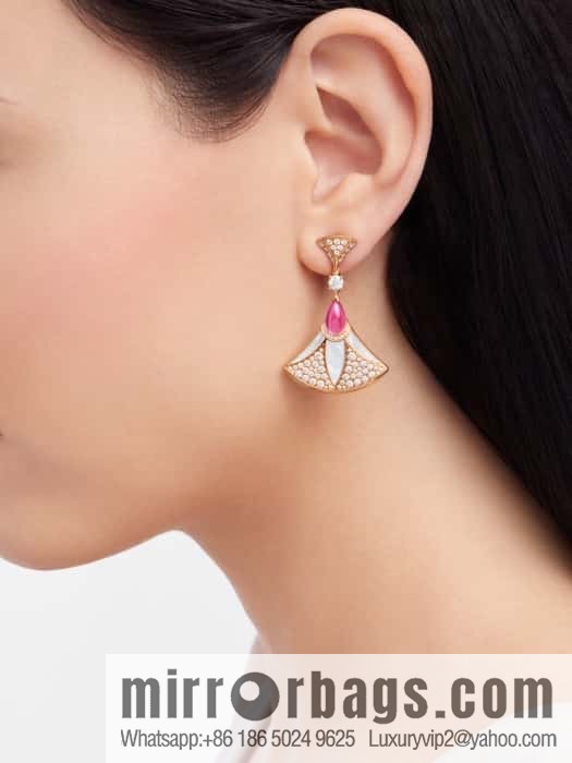 ❗️New ❗️ ☀ BVLGARI DIVAS'DREAM Liu Yifei same fan stud earrings ☀️