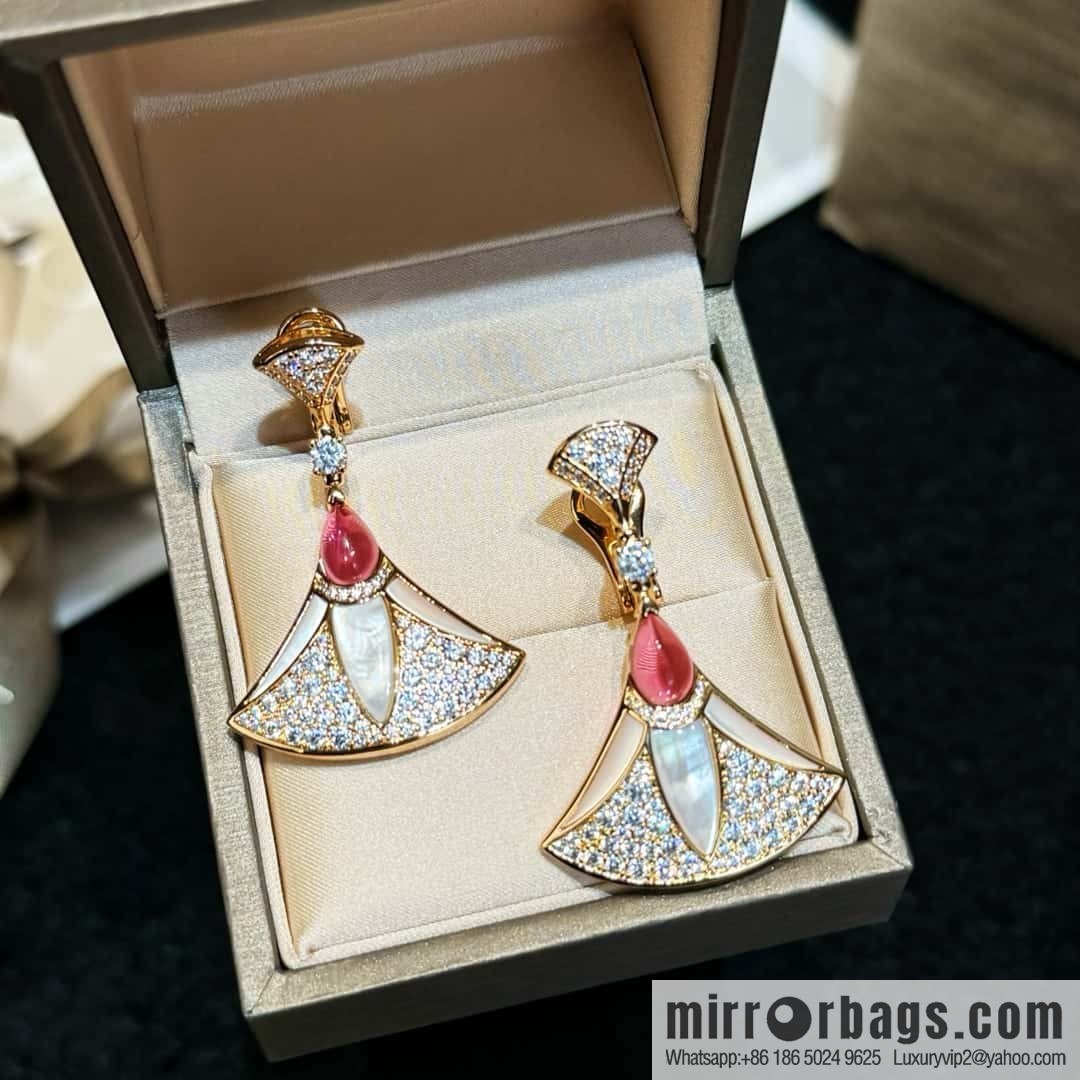 ❗️New ❗️ ☀ BVLGARI DIVAS'DREAM Liu Yifei same fan stud earrings ☀️