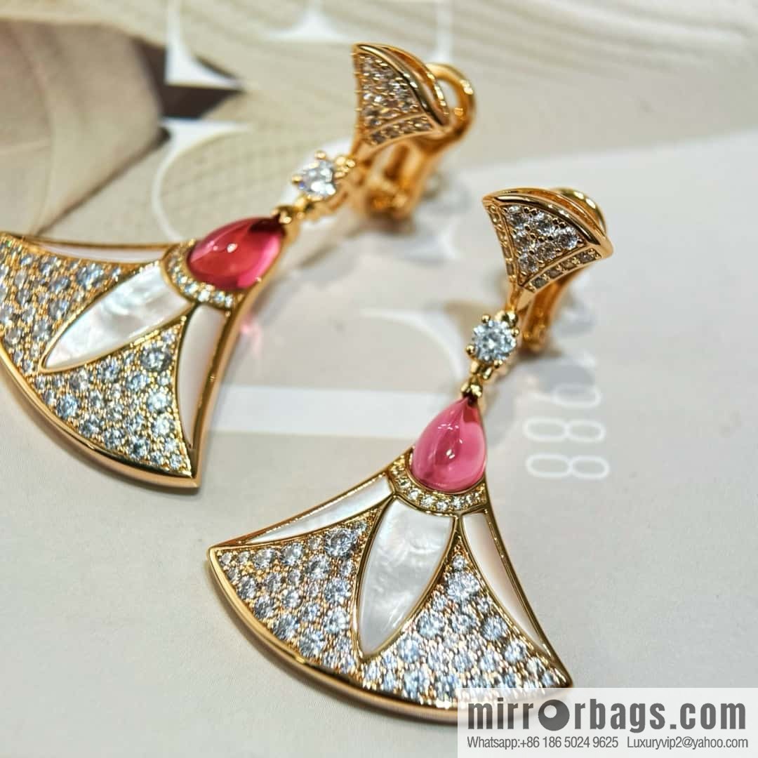 ❗️New ❗️ ☀ BVLGARI DIVAS'DREAM Liu Yifei same fan stud earrings ☀️