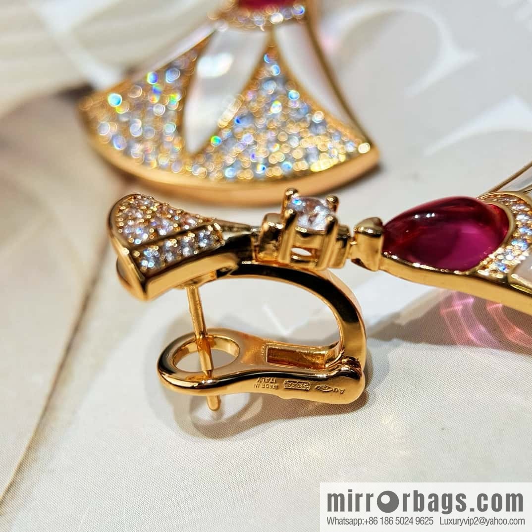 ❗️New ❗️ ☀ BVLGARI DIVAS'DREAM Liu Yifei same fan stud earrings ☀️