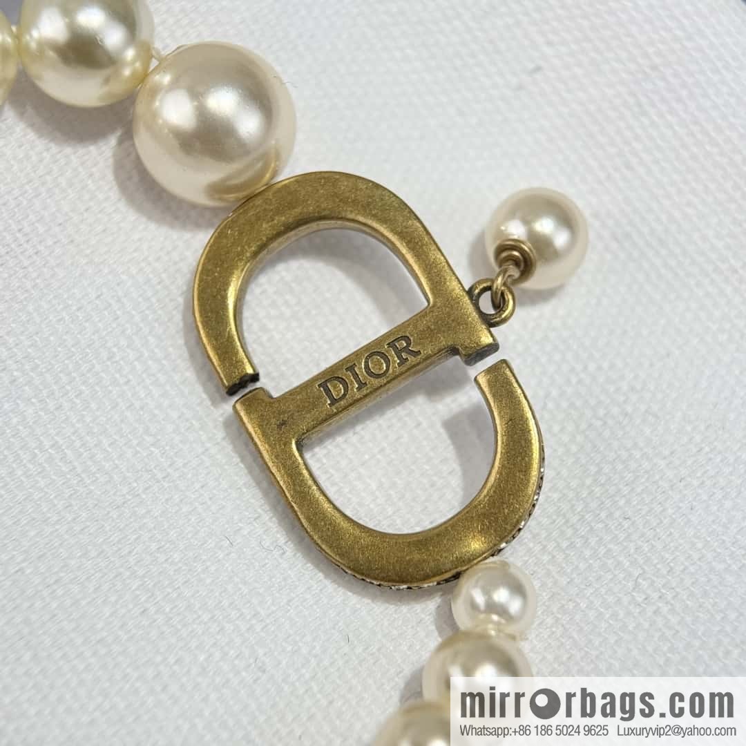New ☑️ Dior full diamond CD pearl bracelet