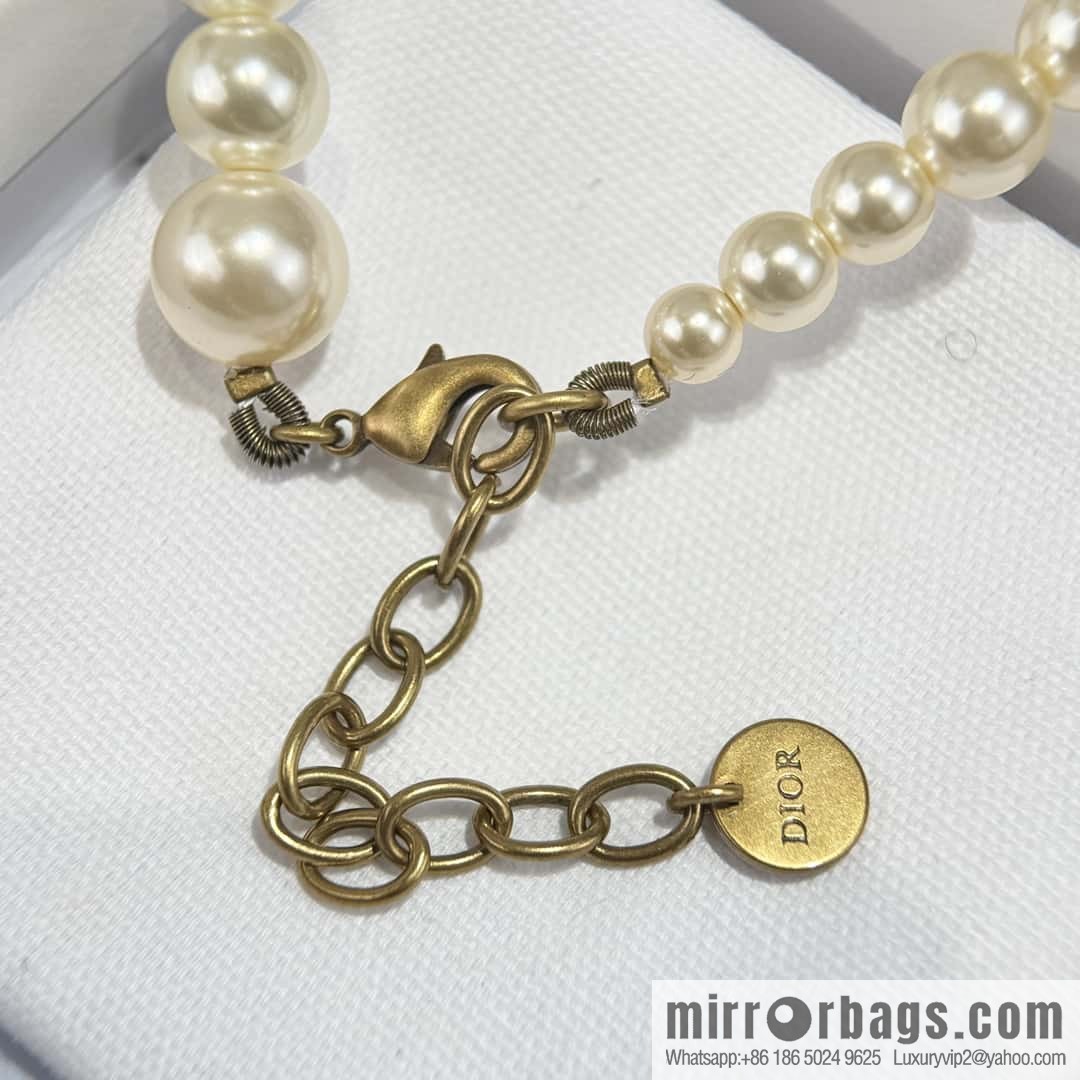 New ☑️ Dior full diamond CD pearl bracelet