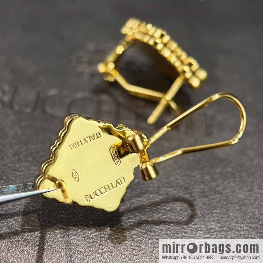 ❗️New ❗️ ☀ original order, Buccellati retro court style laser four-leaf clover earrings earrings earshot ☀️