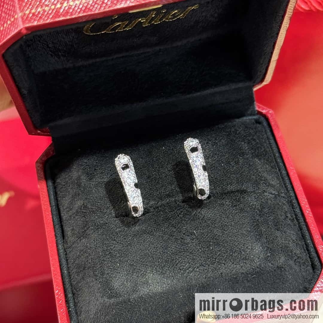 ❗New ❗ ☀️☀ Cartier Cartier leopard print full diamond stud earrings ☀
