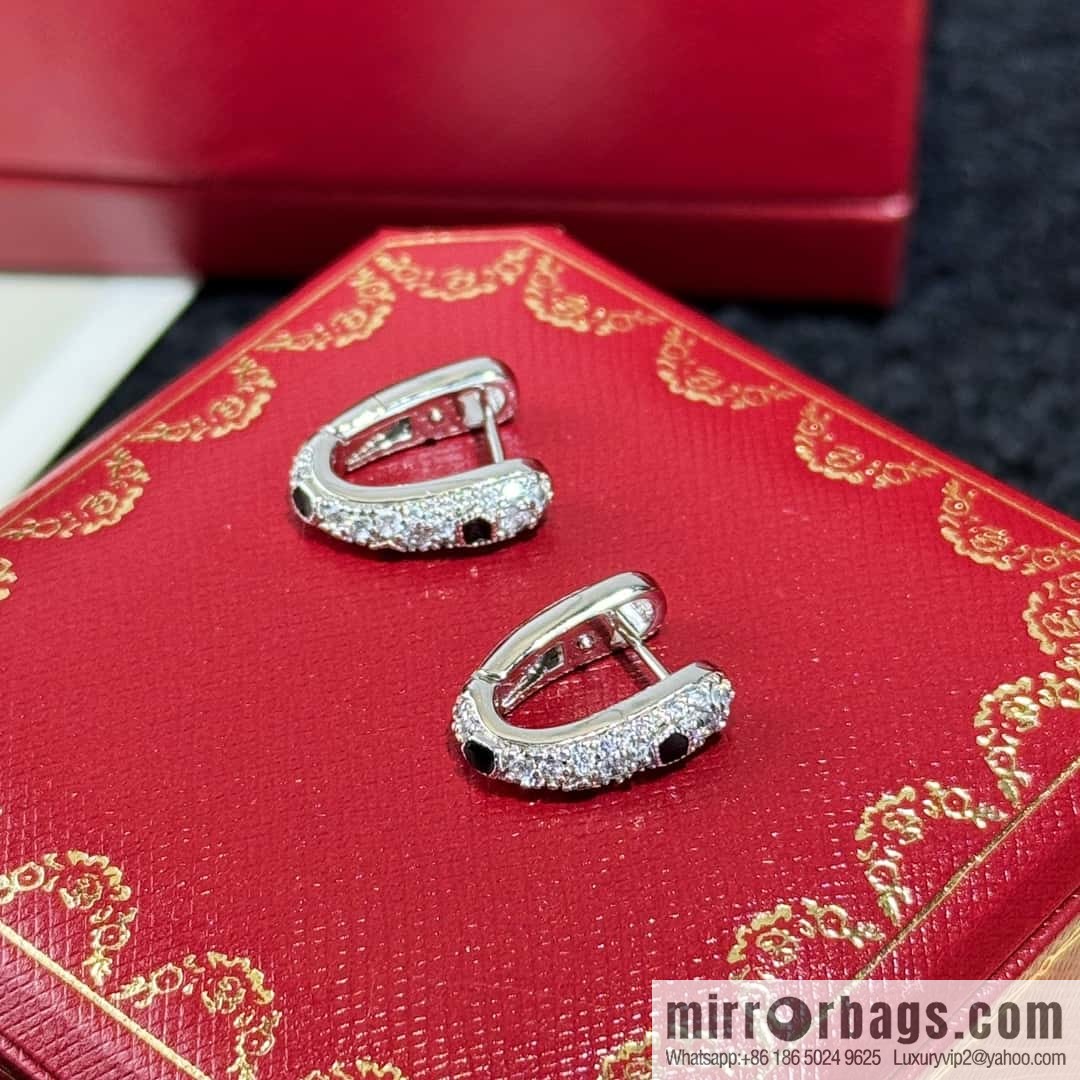 ❗New ❗ ☀️☀ Cartier Cartier leopard print full diamond stud earrings ☀