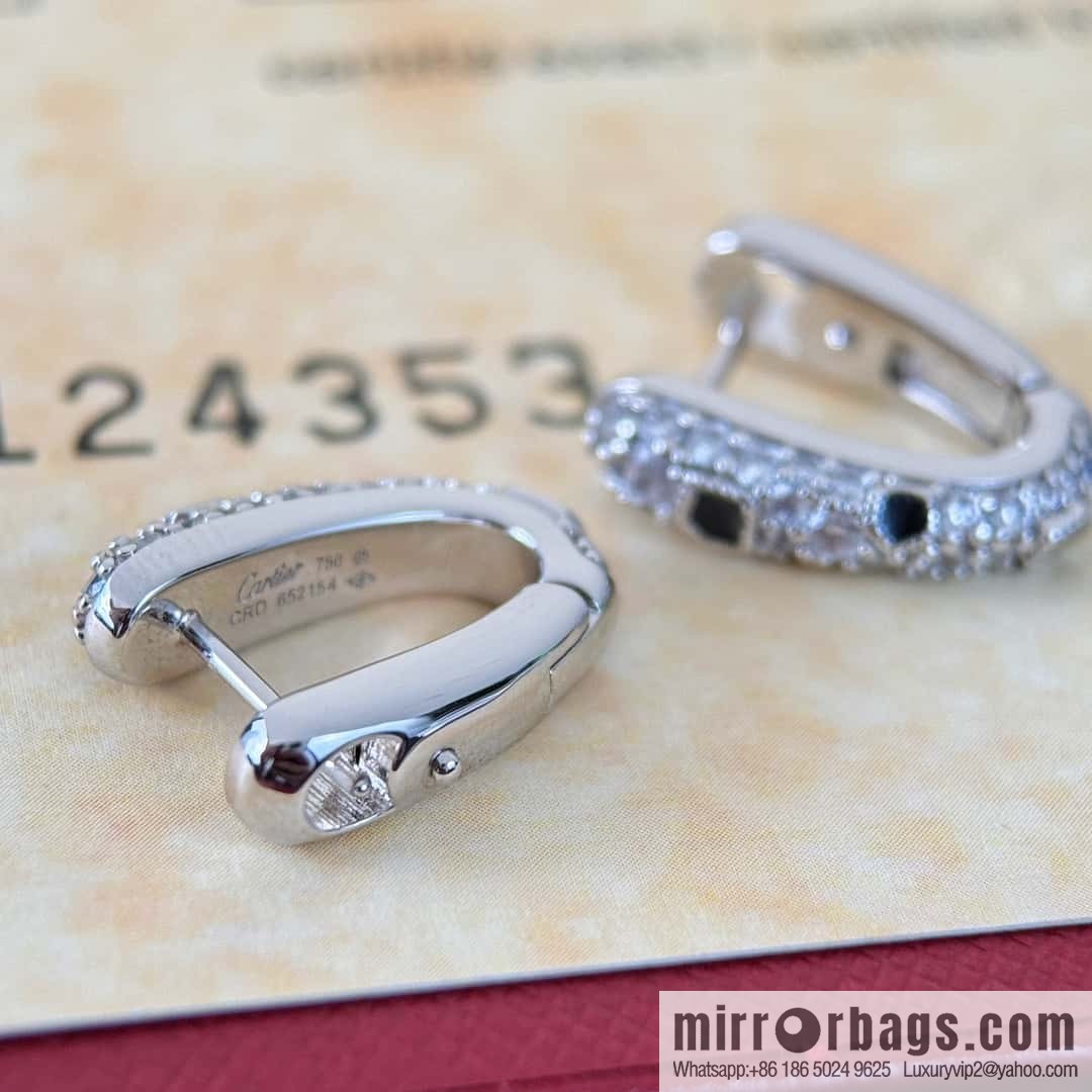 ❗New ❗ ☀️☀ Cartier Cartier leopard print full diamond stud earrings ☀