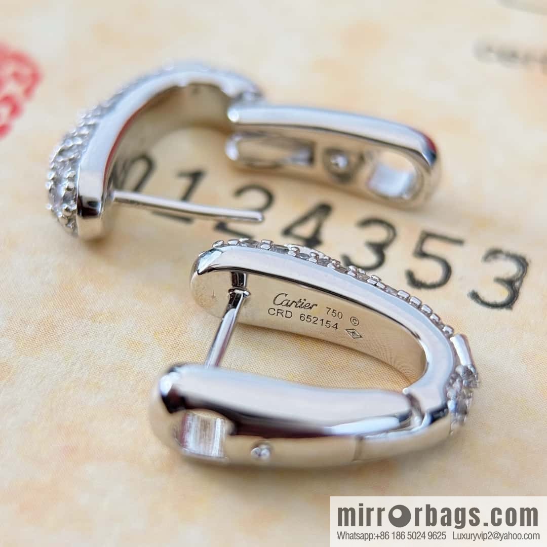 ❗New ❗ ☀️☀ Cartier Cartier leopard print full diamond stud earrings ☀